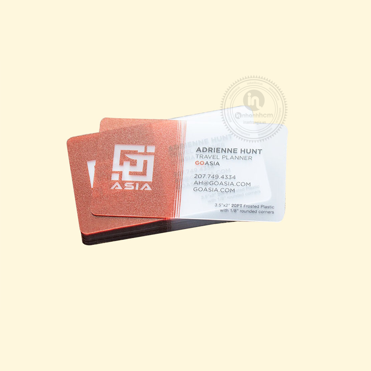 CARD GIAY NHUA - 1 in danh thiếp giấy nhựa