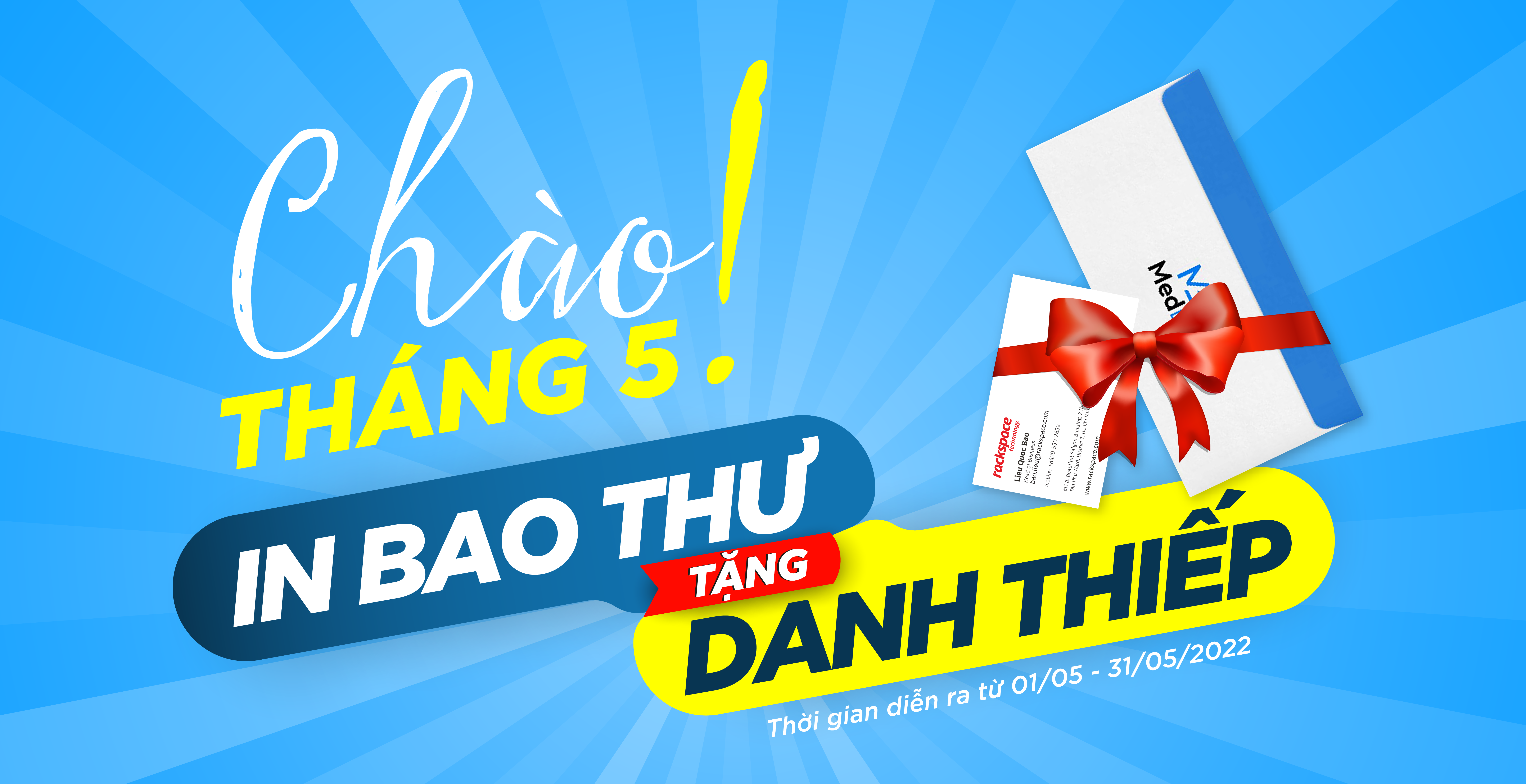 In bao thư tặng danh thiếp