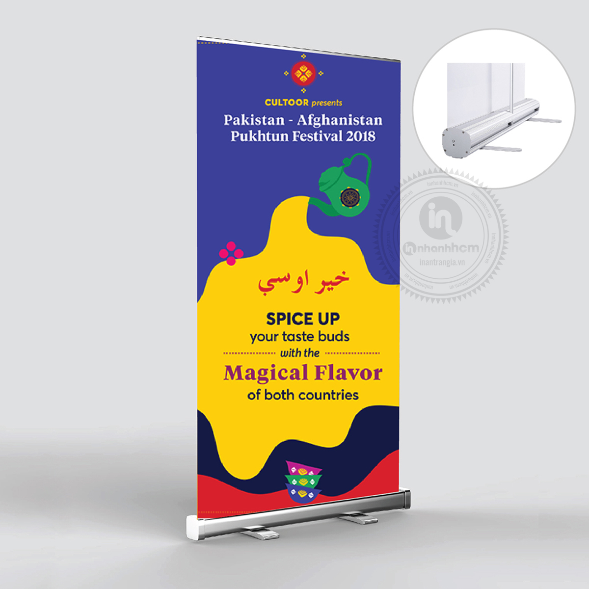 Name card fix lại Chân standee cuốn