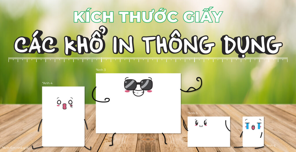 Kích thước giấy các khổ in thông dụng