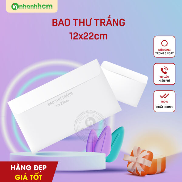 Bao Thư Trắng (12x22cm)
