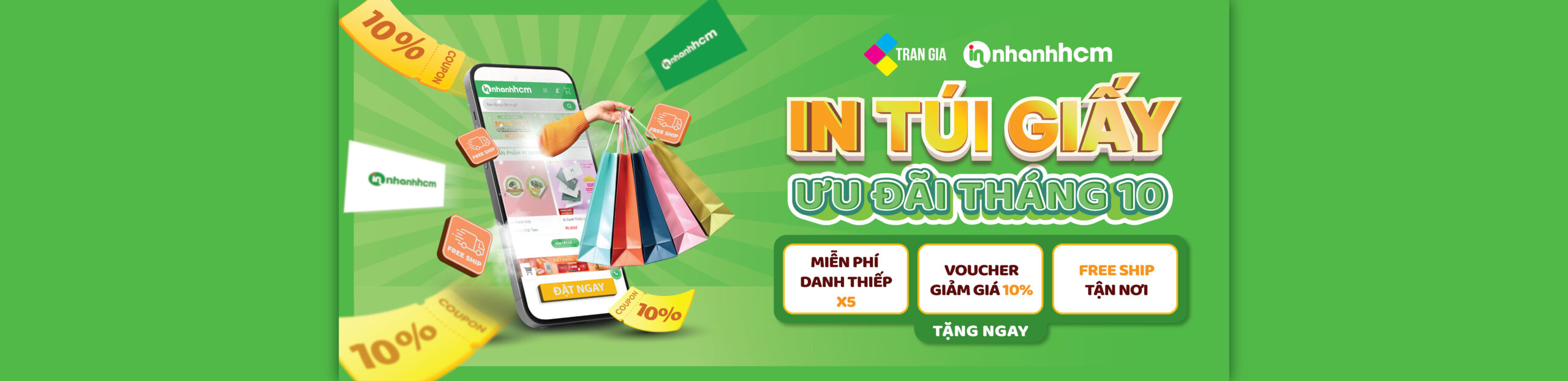 In Nhanh Hcm 10 sale in túi giấy